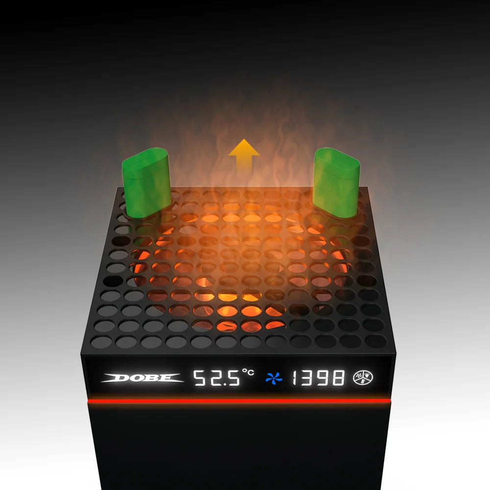 Cooling Fan for Xbox Series S/X With Daul Battey RGB Led Intelligent high-speed temperature control fan For Xbox Series X