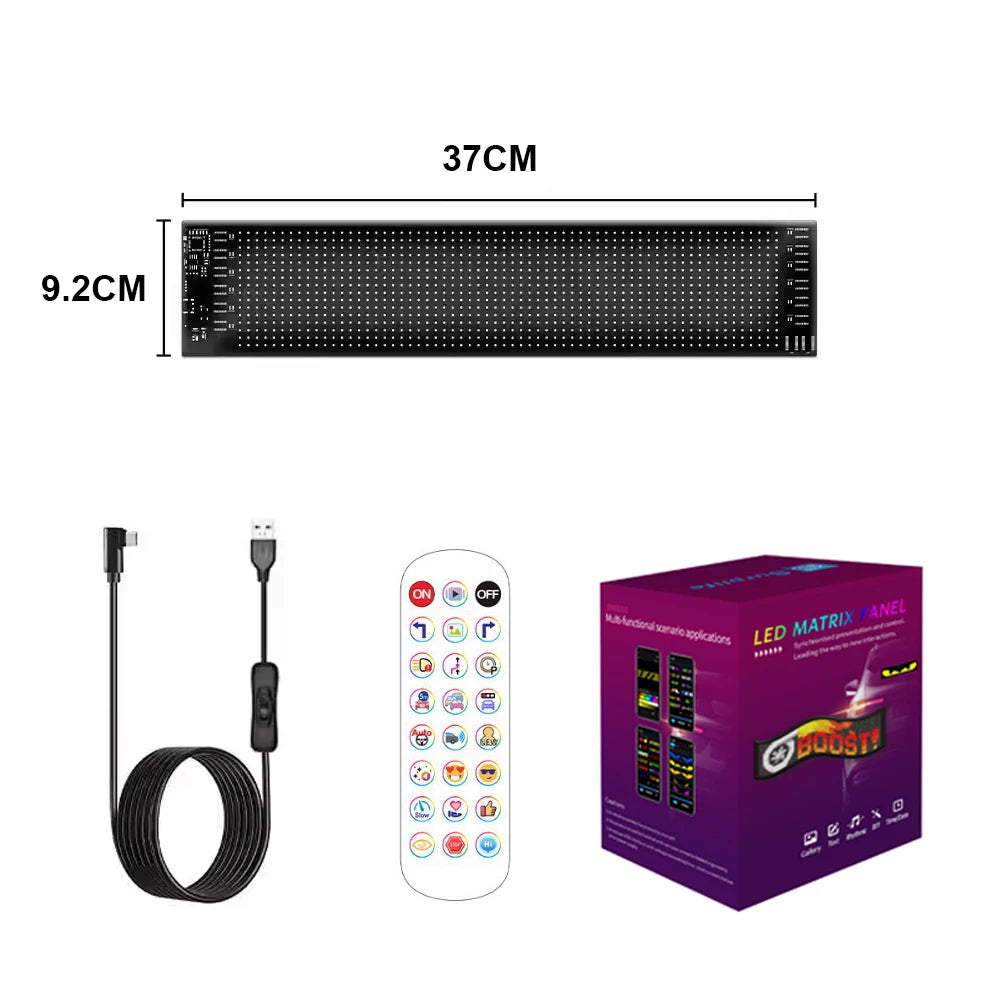 LED AD Display Pixel Devil Eye Message Panel Screen Scrolling Sign Board Ultra thin Soft Flexible Advertising Light Car Display