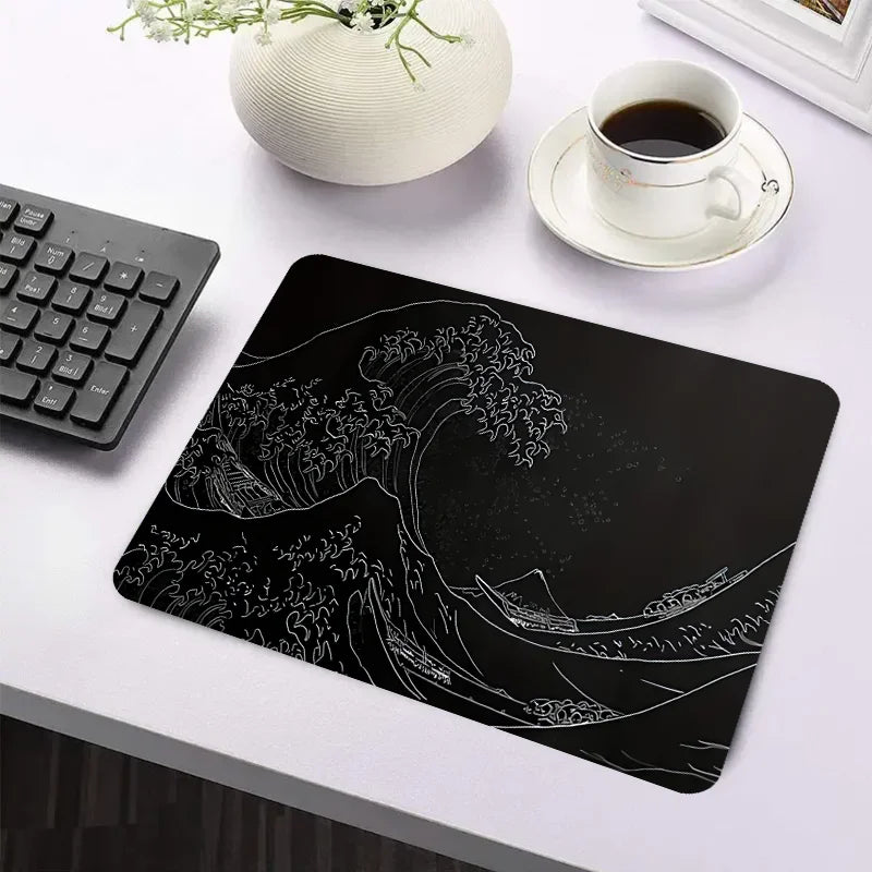 Black Sea Gaming mousepad, 2mm non-slip rubber base, 31.49 x 11.81 inches, extended gaming mousepad, designed for gamers office