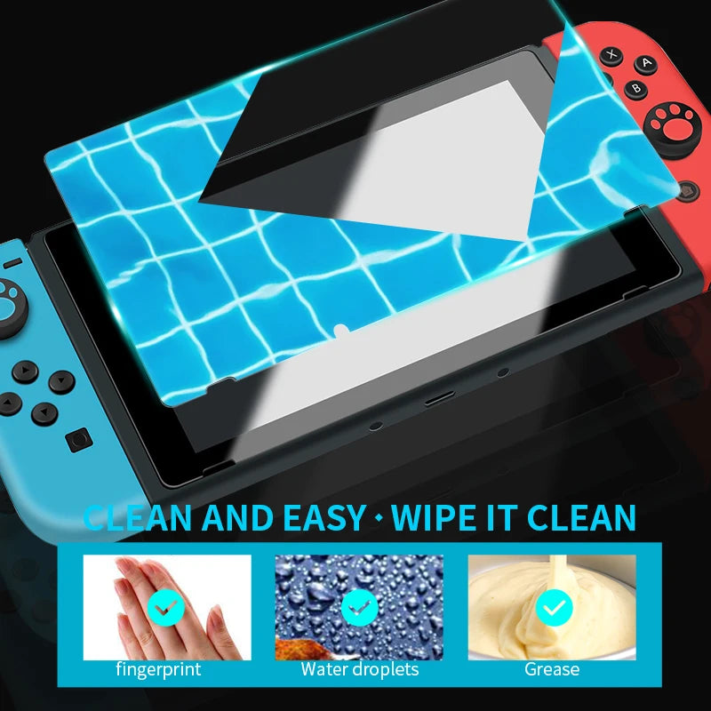 HD Tempered Glass for Nintendo Switch Screen Protector Compatible Nintendo Switch Clear Transparent 9H Protective Film