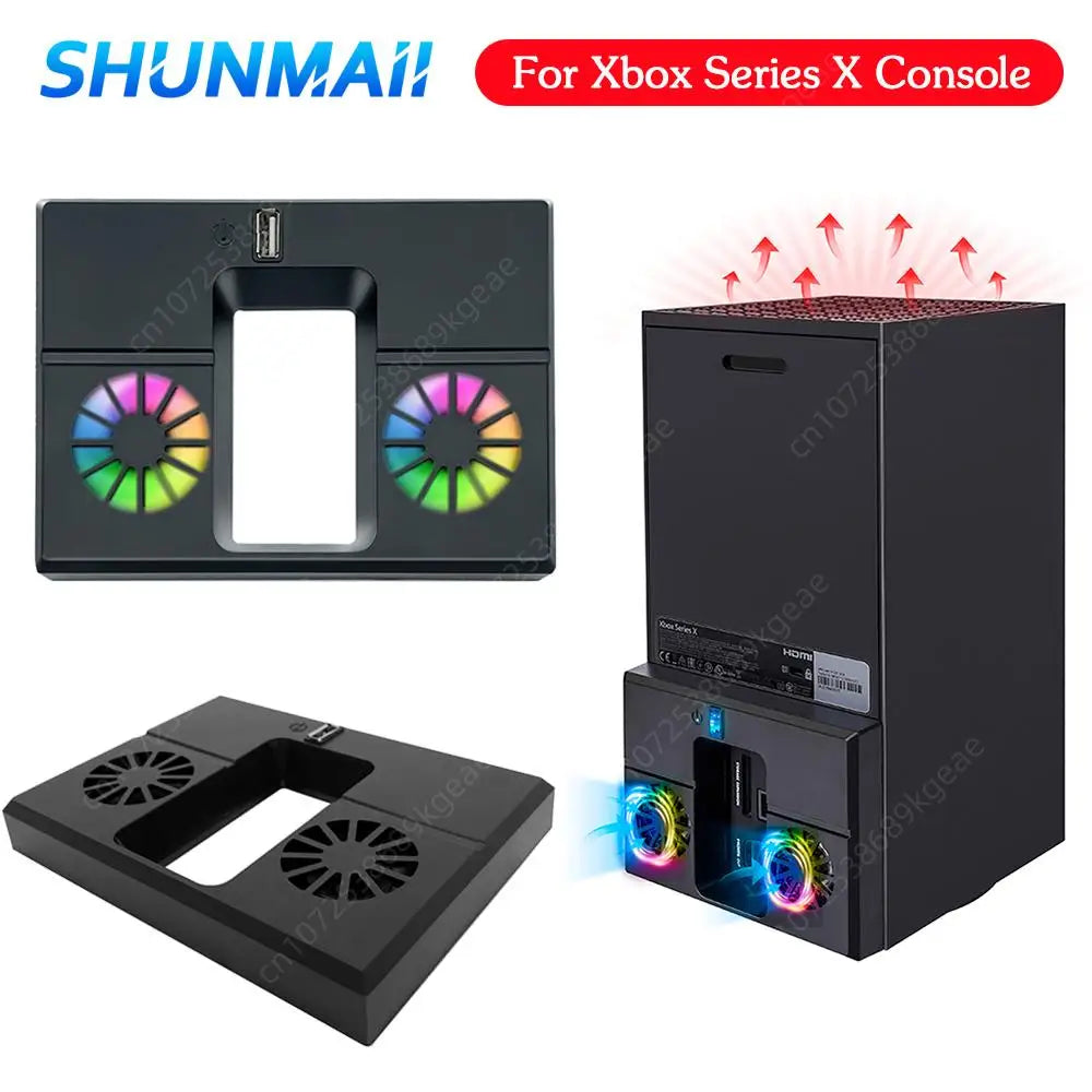 Vertical Stand Host Side Radiator For Xbox Series X Console Cooling Fan Dock Station Slim Usb Game Cooler For Xbox game Console
