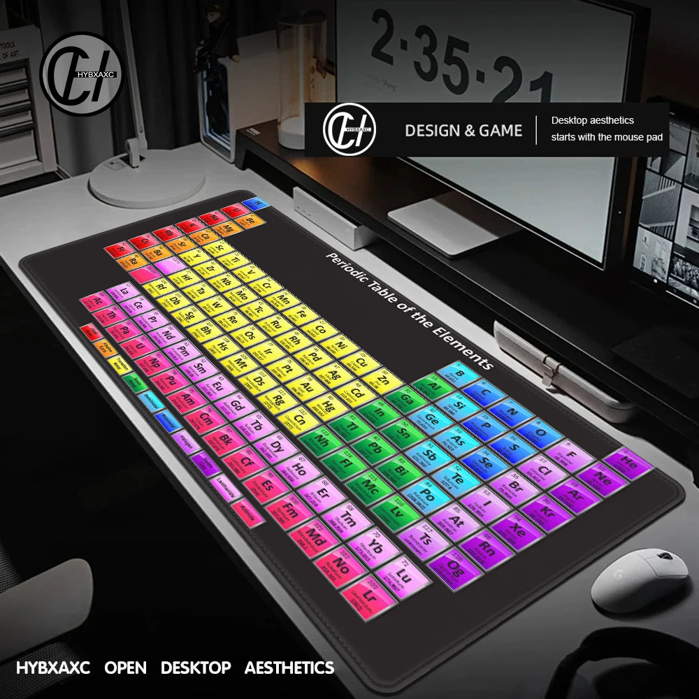 Gaming Mausepad 900x400 Large Periodic Table of Chemical Elem Mouse Pad xxl Anti-slip Mousepad Gaming Keyboard Desk Pad Mat PC