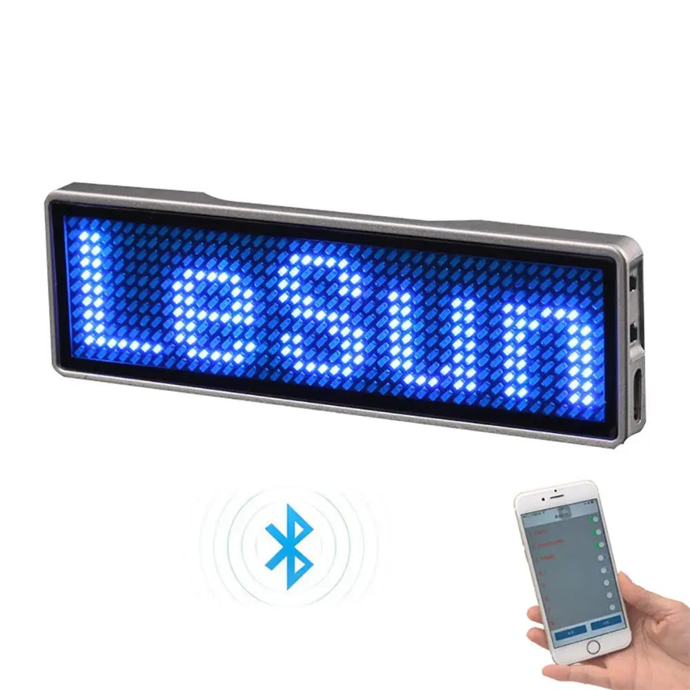 LED Name Badge Multi-color LED Display DIY Programmable Scrolling Message Light Board Mobile Control Text Message Light Board
