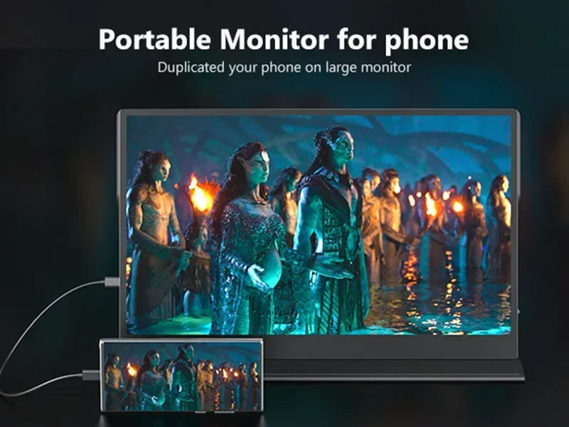 15.6 Inch 4K AMOLED Touch Screen Portable Monitor 3840*2160P 400Nit HDR 100000:1 1MS Gaming Display For PC Laptop Phone PS5 Xbox