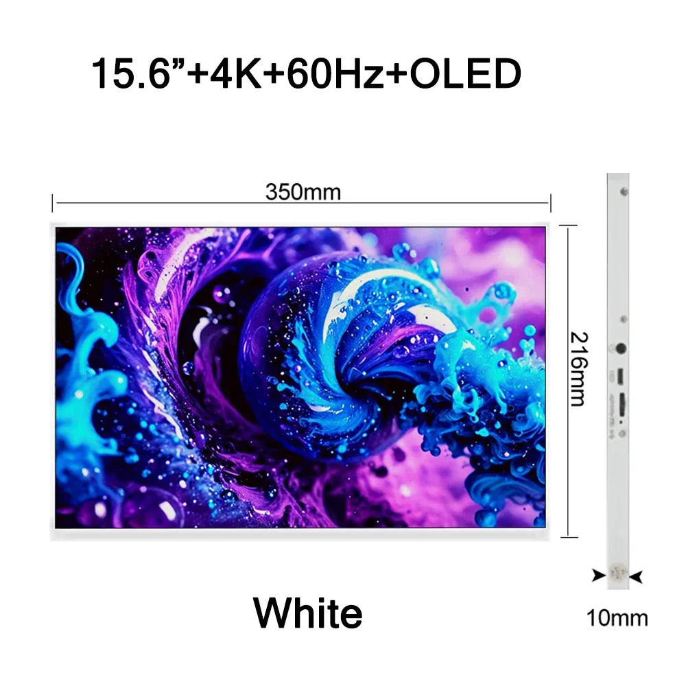 15.6 Inch 4K AMOLED Touch Screen Portable Monitor 3840*2160P 400Nit HDR 100000:1 1MS Gaming Display For PC Laptop Phone PS5 Xbox