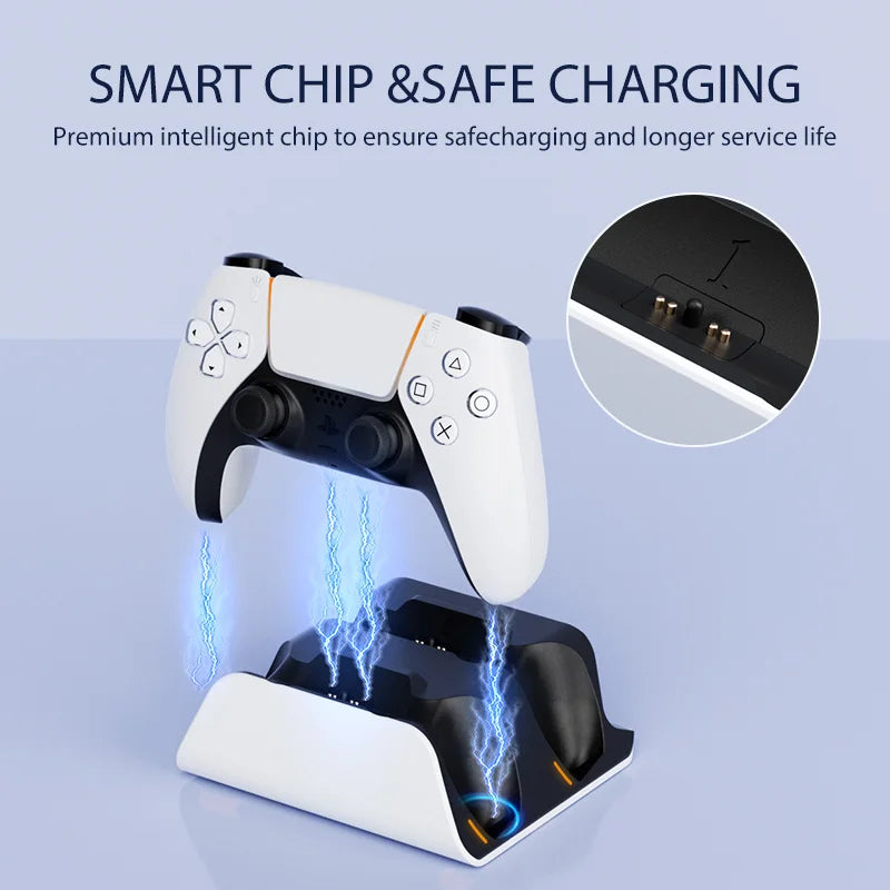 PS5 Controller Charger  Fast Charging Station For PlayStation5 Wireless Game Controllers Charging Stand Accessories
