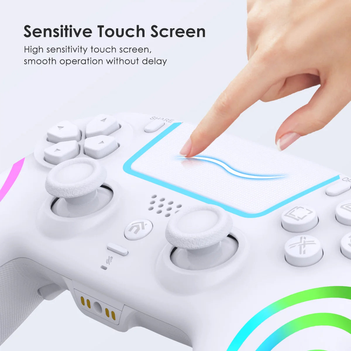 Playstation 5 Controller For Ps5/Ps5 Pro/Ps5 Slim With Hall Joystick Dual Vibration Wireless Bluetooth Gamepad Turbo Programming