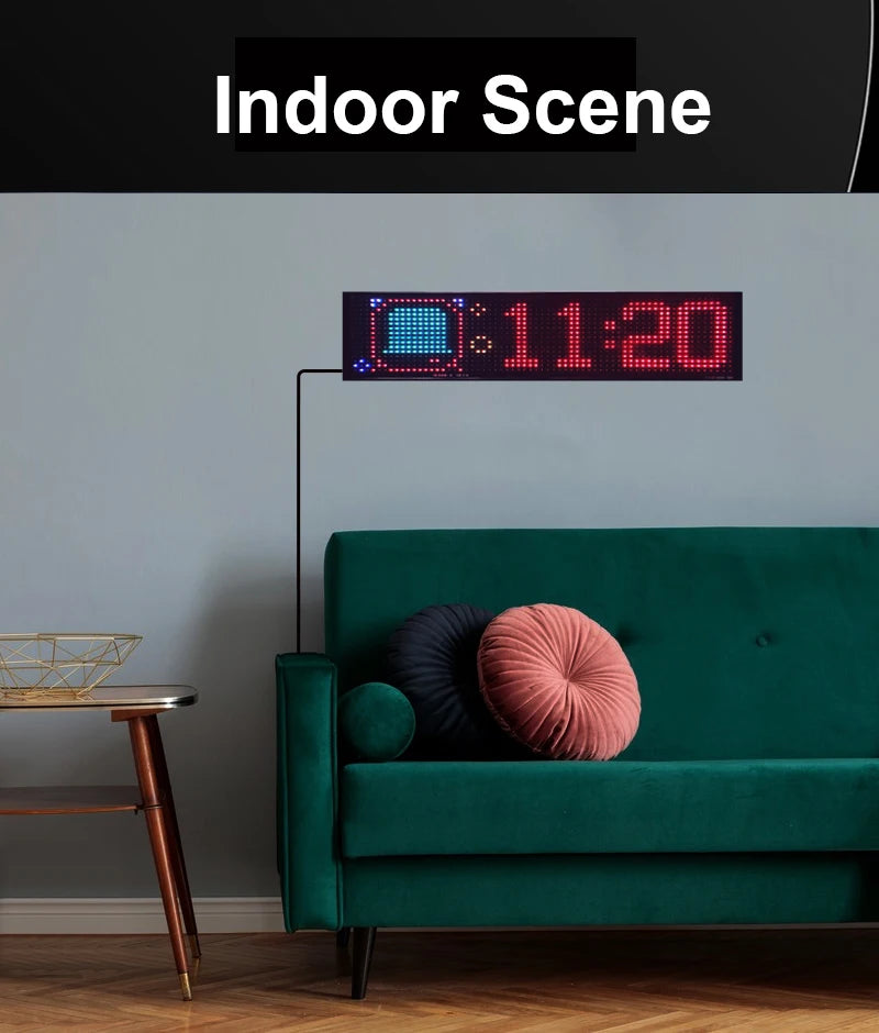 LED AD Display Pixel Devil Eye Message Panel Screen Scrolling Sign Board Ultra thin Soft Flexible Advertising Light Car Display