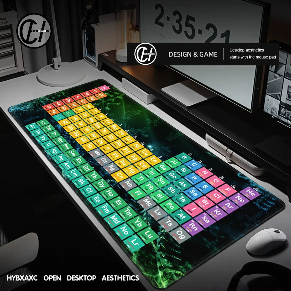 Gaming Mausepad 900x400 Large Periodic Table of Chemical Elem Mouse Pad xxl Anti-slip Mousepad Gaming Keyboard Desk Pad Mat PC