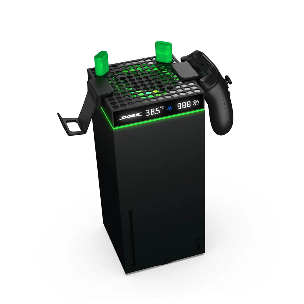 Cooling Fan for Xbox Series S/X With Daul Battey RGB Led Intelligent high-speed temperature control fan For Xbox Series X