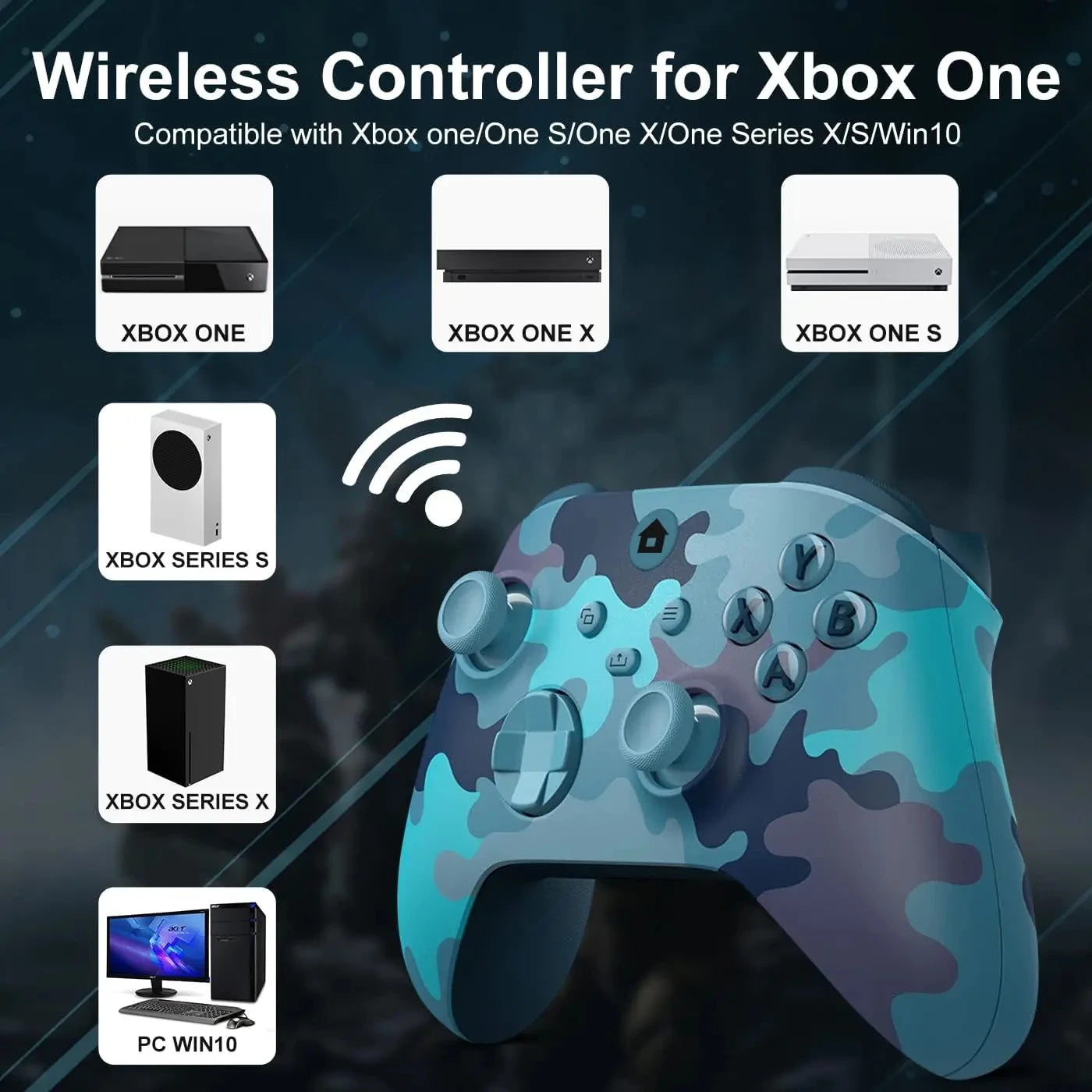 2025 New Wireless Controller Compatible with Xbox One, Xbox Series X/S, Xbox One X/S, PC with 2.4GHz Wireless Adapter Gamepad