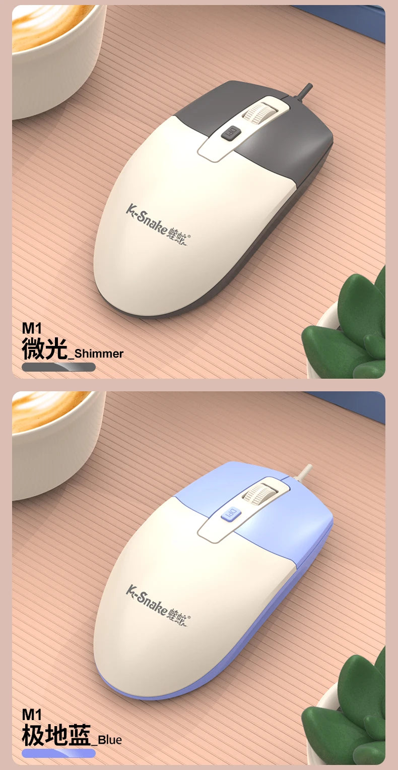 K-snake KM300 Wired Keyboard and Mouse Set USB Ergonomic Desktop Laptop Keyboard and Mouse Home Office