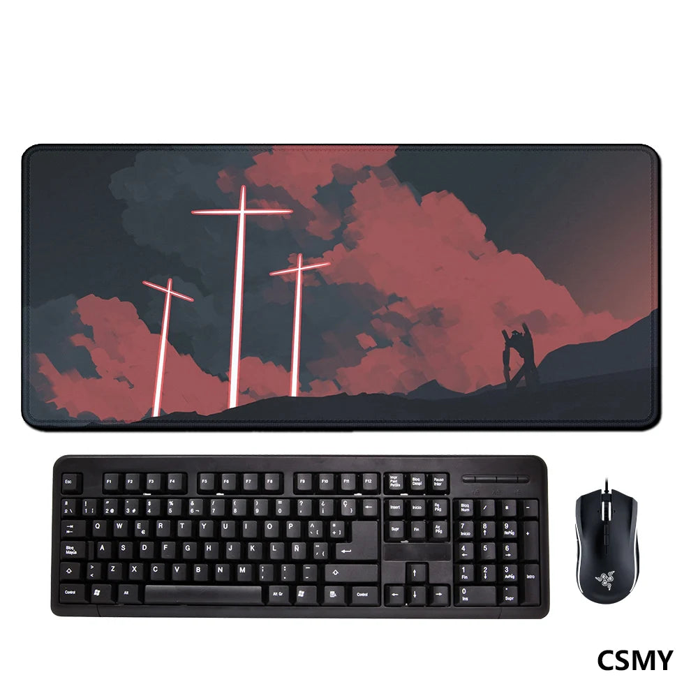 Gaming Accessories Large Mouse Pad 900x400 Desk Accessories Office Computer Mat Pc Gamer Desktops E-Evangelion Mousepad Xxl