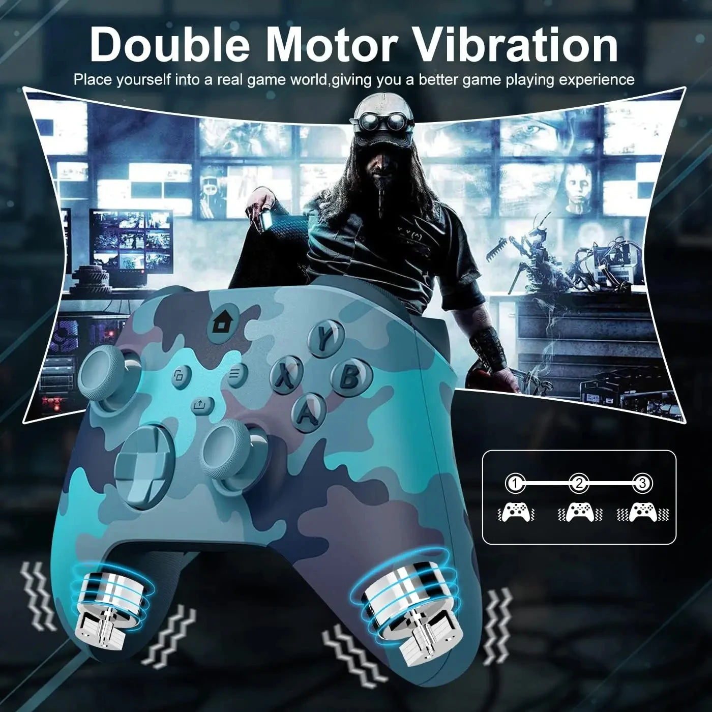 2025 New Wireless Controller Compatible with Xbox One, Xbox Series X/S, Xbox One X/S, PC with 2.4GHz Wireless Adapter Gamepad