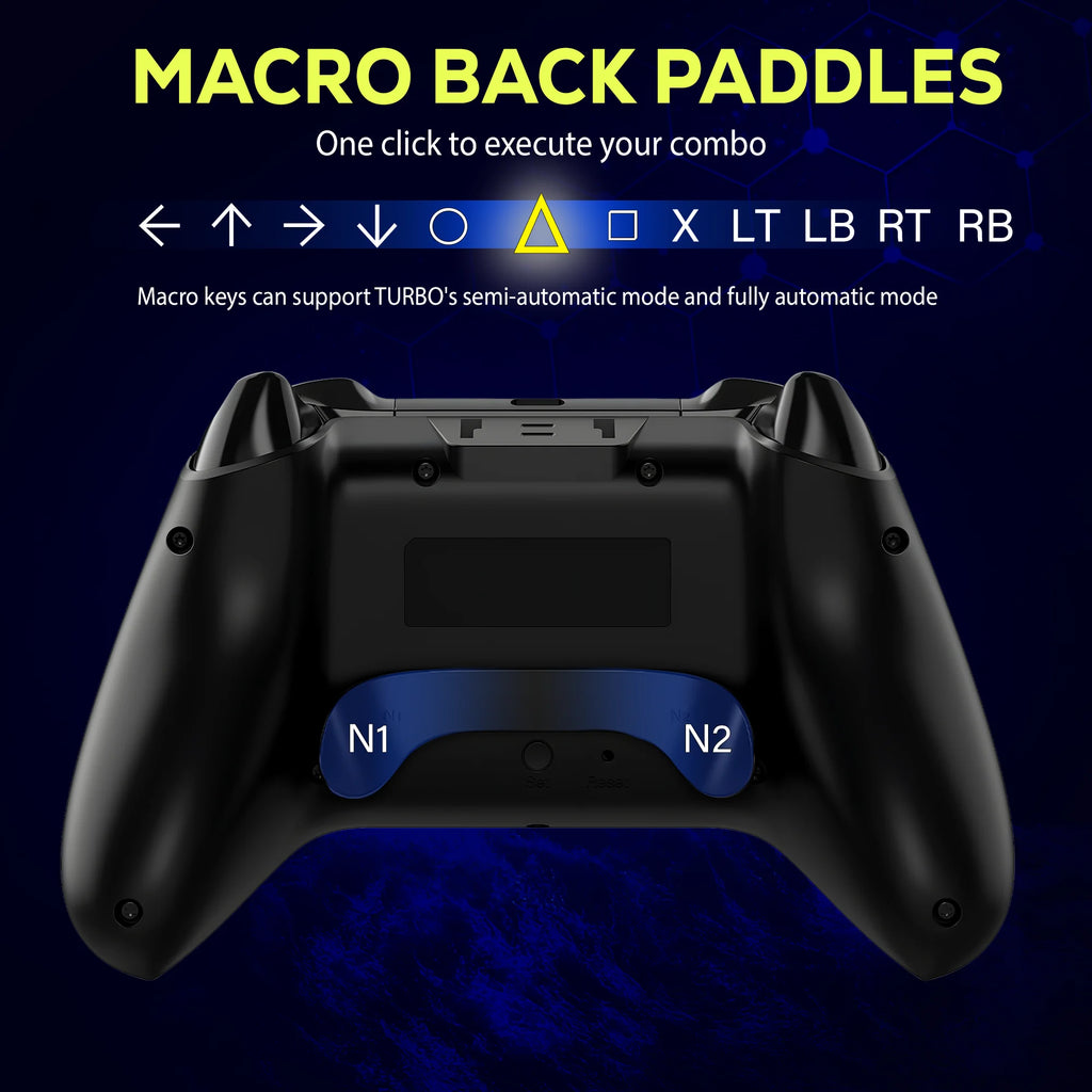 Original QRD Spark N5 Wireless Controller for PS5 PS4 PS3 IOS Android PC Hall 9-color LED lights Vibration effect PS4 Gamepad