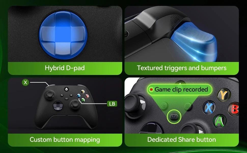 2025 New Wireless Controller Compatible with Xbox One, Xbox Series X/S, Xbox One X/S, PC with 2.4GHz Wireless Adapter Gamepad