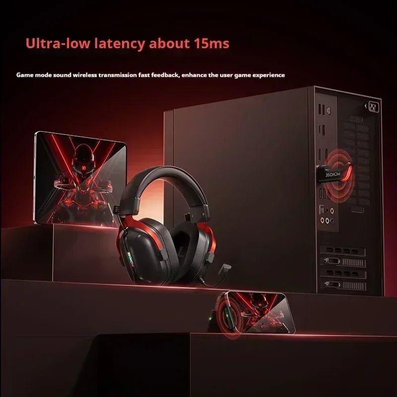MCHOSE S9 Pro E-sport Gaming Headphone 3-mode Wireless Aluminum Alloy AI Noise Reduction Gaming Headset Gaming Accessory Custom