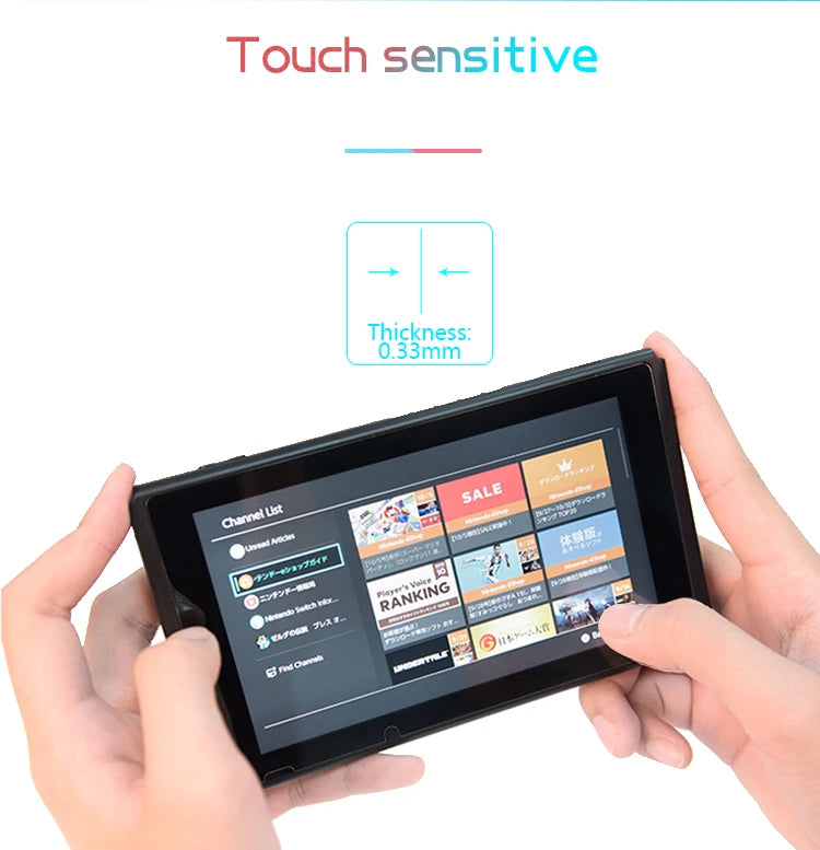 HD Tempered Glass for Nintendo Switch Screen Protector Compatible Nintendo Switch Clear Transparent 9H Protective Film