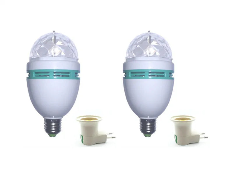 Birthday Party E27 Colorful Auto Rotating RGB LED Stage Light Effect Disco Lamp Crystal Magic Ball Club Bulb DJ AC 85-265V