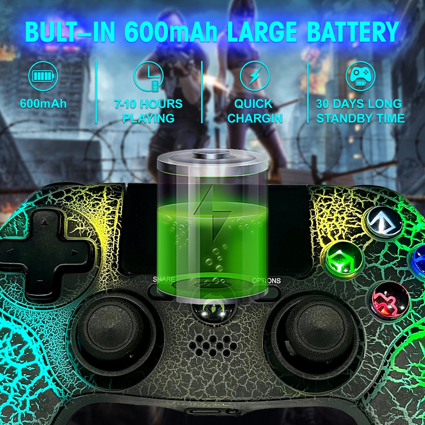 Controller For PS4 Command PS4 Pro Control For PS4 Slim/PS3 /Iphone/Ipad/iOS/Android/Pc Dual Vibration Wireless Joystick