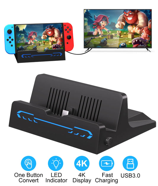 Switch Docking Station For Nintendo Switch OLED/Nintendo Switch Accessories,Portable TV Docking Station with 4K Adapter