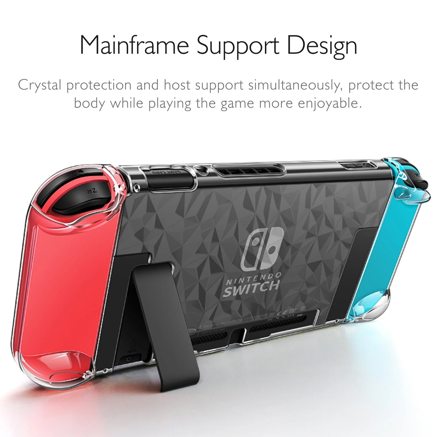Case Compatible with Nintendo Switch Dockable Clear Protective Case Cover for Nintendo Switch and Joy-Con Controller