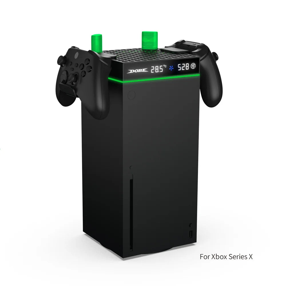 Cooling Fan for Xbox Series S/X With Daul Battey RGB Led Intelligent high-speed temperature control fan For Xbox Series X