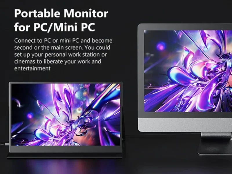 15.6 Inch 4K AMOLED Touch Screen Portable Monitor 3840*2160P 400Nit HDR 100000:1 1MS Gaming Display For PC Laptop Phone PS5 Xbox