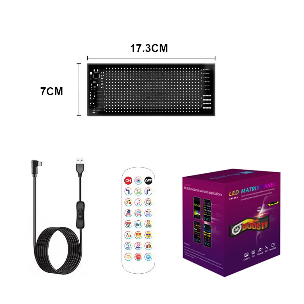 LED AD Display Pixel Devil Eye Message Panel Screen Scrolling Sign Board Ultra thin Soft Flexible Advertising Light Car Display