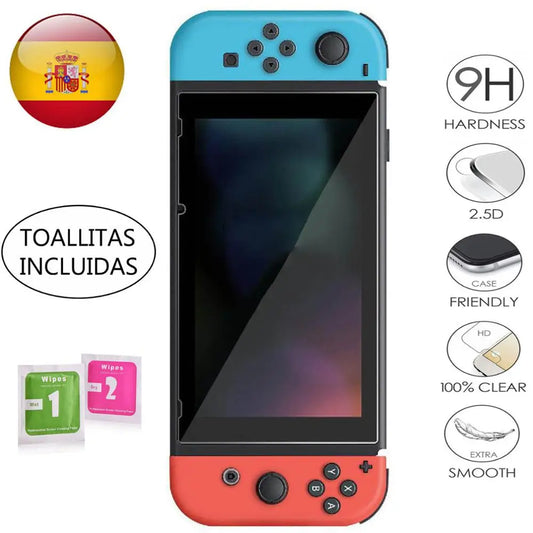 Protector de Pantalla para Nintendo Switch Cristal Templado 9H 2.5D Glass Premium 0,3mm Nintendo Switch